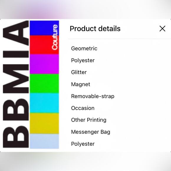 Glamorous Silver Black Crossbody Purse - Picture 4 of 5